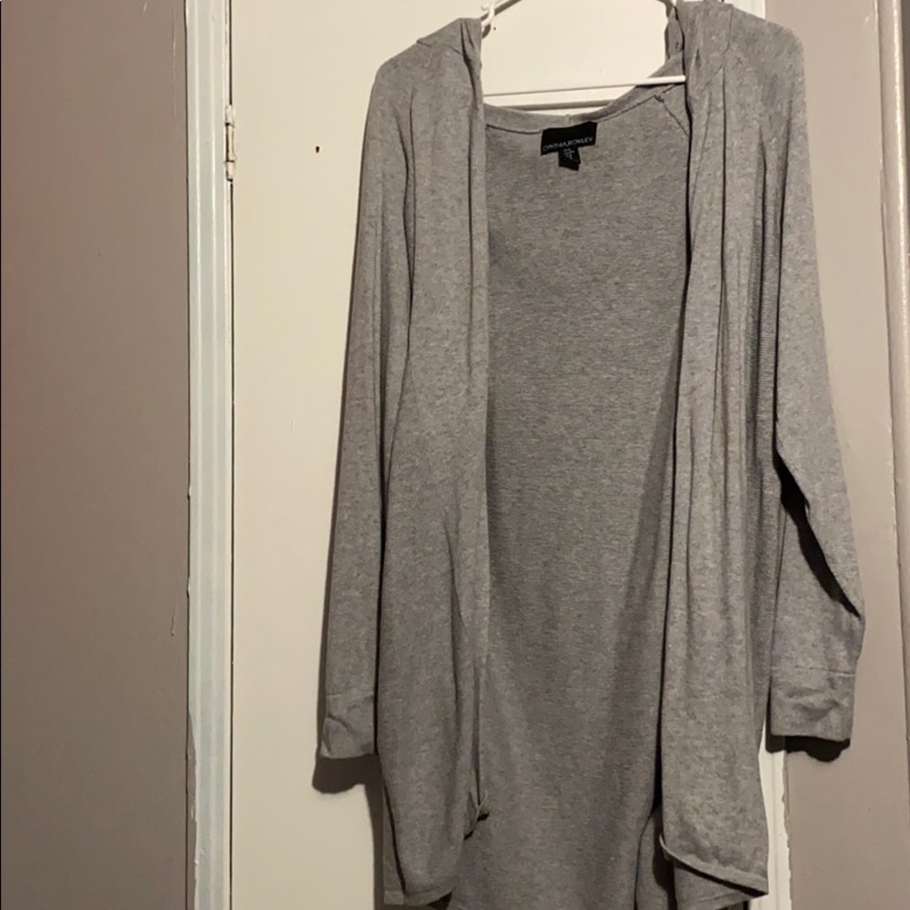 Long  cynthia rowly  grey cardigan